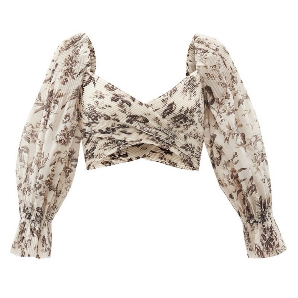 Zimmermann wild botanical cropped top